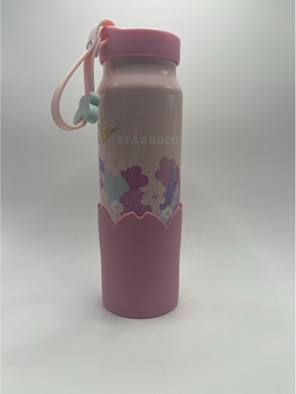 Starbucks Coffee Japan Sakura 2021 Silicone Strap Bottle Petal 355ml Limited